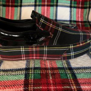 Plaid Vans Platform Slip-Ons 7.5